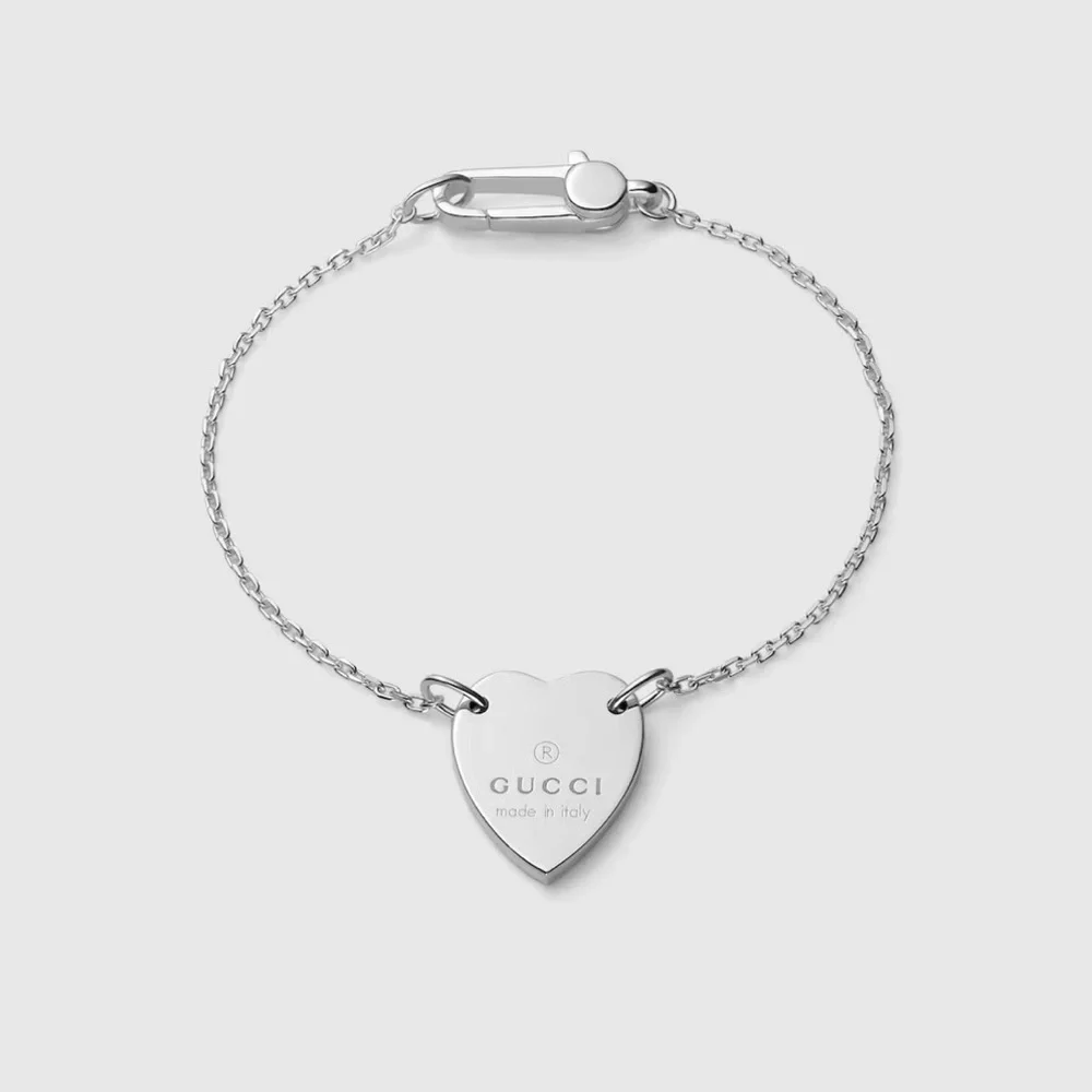 Gucci Silver Heart Charm Bracelet - Picture 2 of 2